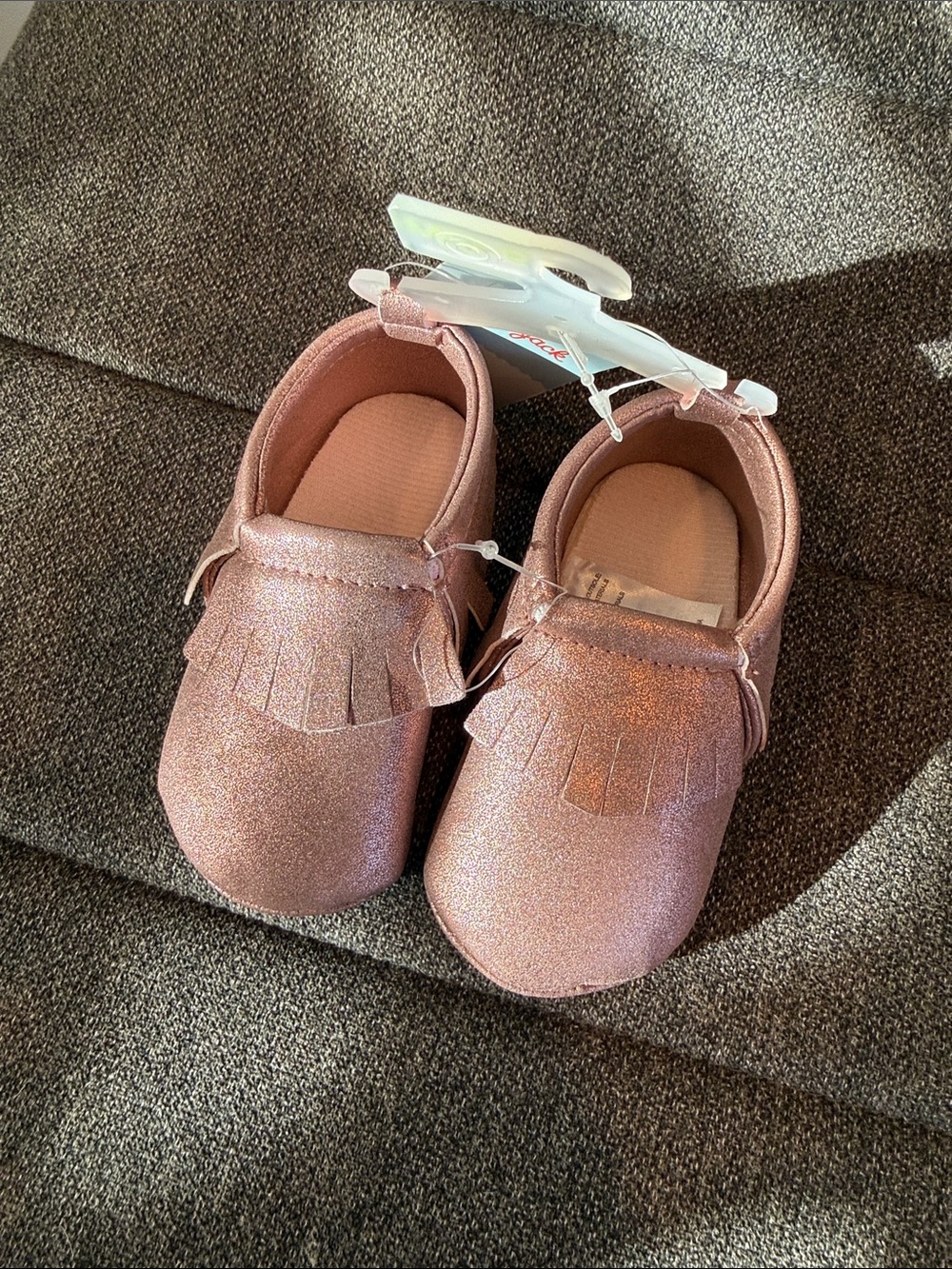Cat & Jack Shimmering Rose Moccasins (9-12m)